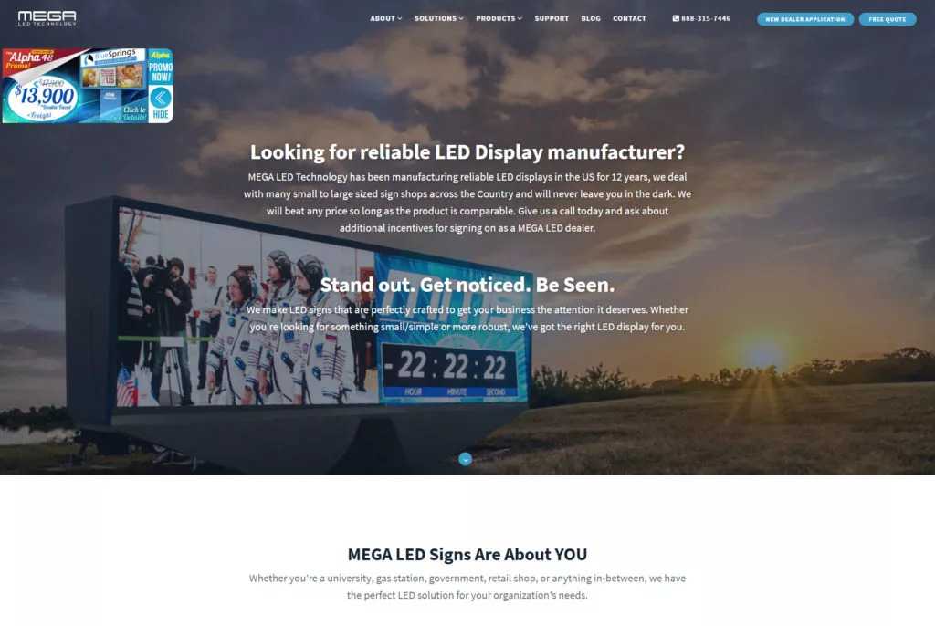MEGA LED Tech Website