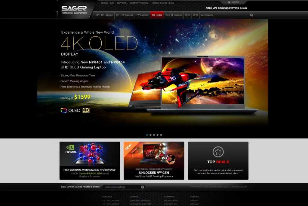 Sager Notebook Website