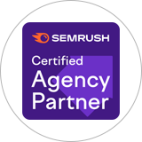 Semrush certified agency partner badge