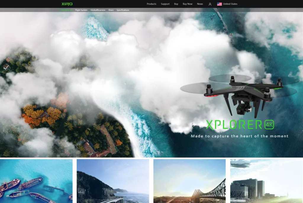 Xiro Drone Website