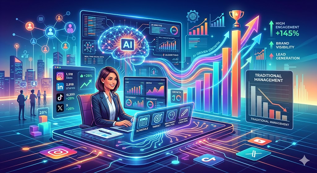 The Competitive Advantage of AI-Driven Social Media Management