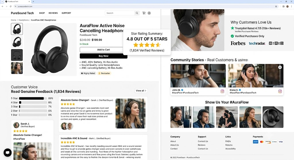 Tip #4: Build Trust with Customer Reviews and Social Proof