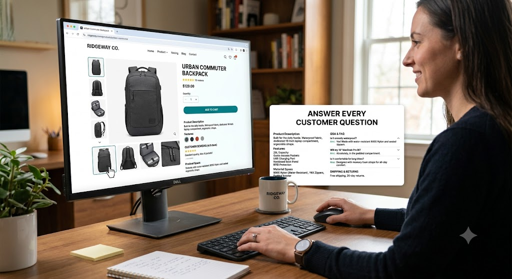 Tip #1: Create Product Pages That Answer Every Customer Question